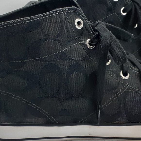Coach Signature Franca Hi-Top Sneakers - Picture 4 of 11